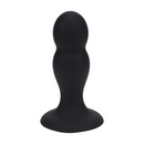 Plug Anal en Silicone Liquide Double Rattle - M - Noir