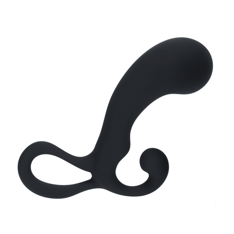 Ampoule avec boucle masseur prostatique en silicone - M - Noir