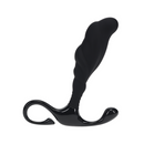 Masseur prostatique en silicone avec boucle dure ondulée - M - Noir