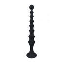 Probe anale évasée en silicone nervuré - Noir