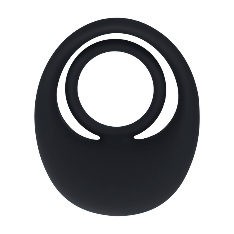 Anneau vibrant en silicone liquide pour le pénis et les testicules - Noir