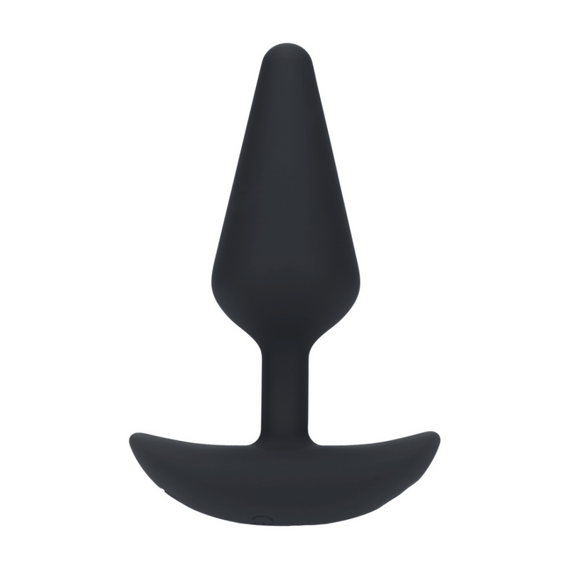 Plug anal en silicone vibrant classique - M - Noir