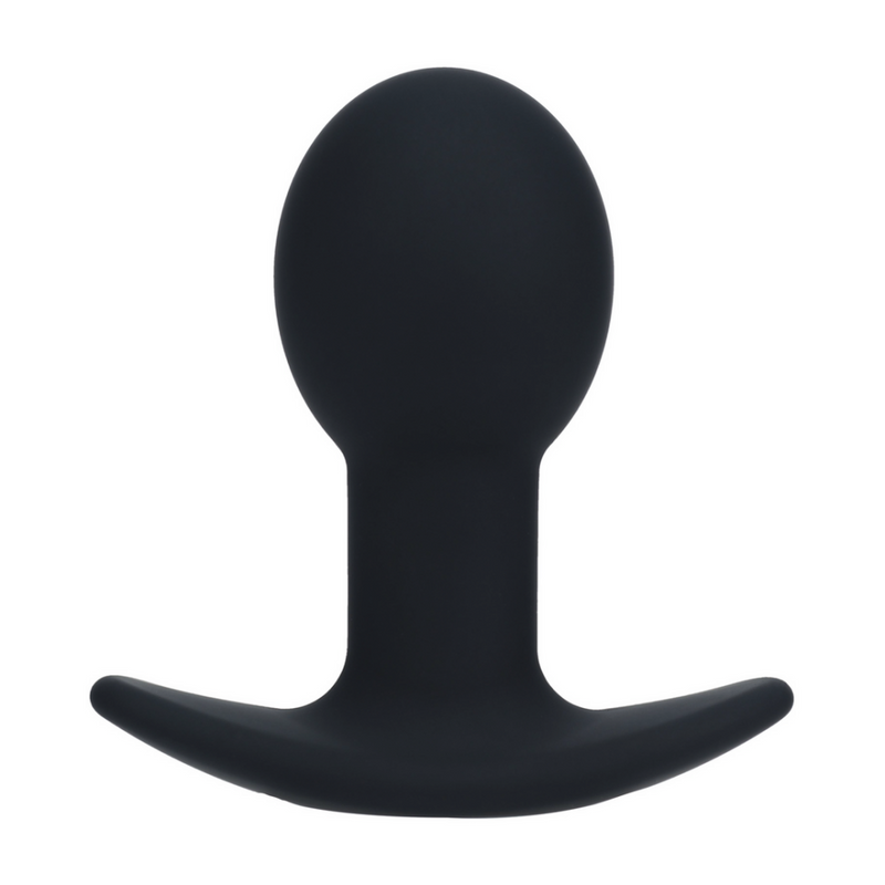 Plug anal en silicone vibrant à ampoule unique - Noir