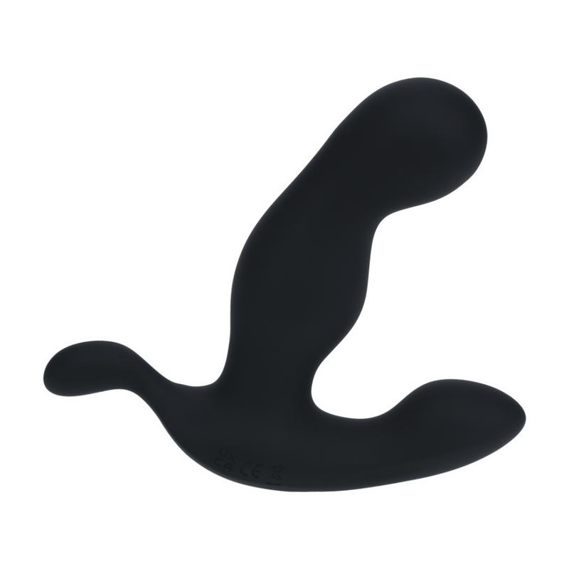 Stimulateur prostatique en silicone chauffant et vibrant - Noir