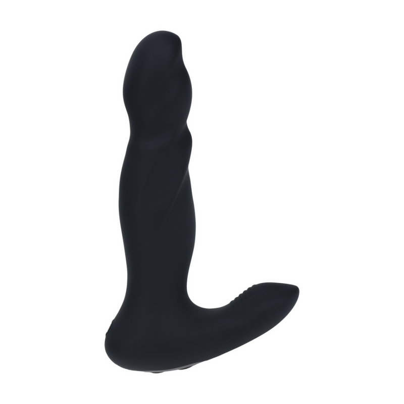 Masseur prostatique en silicone vibrant et à propulsion - Noir