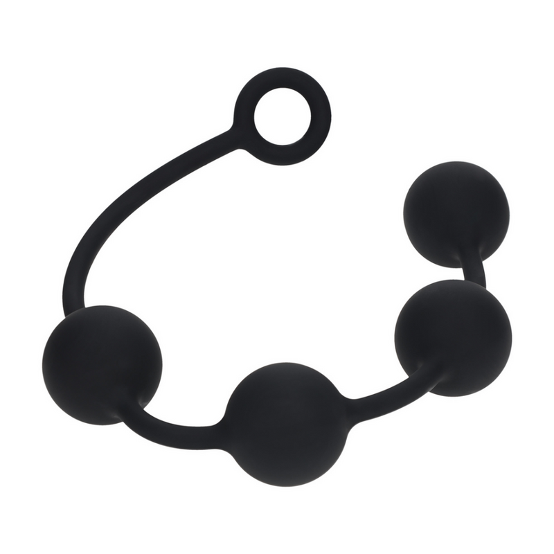 Balles Anales en Silicone Rondes - XL - 50mm - Noir