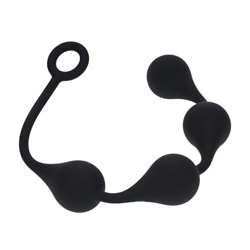 Waterdrop Boules Anales en Silicone - L - 40mm - Noir