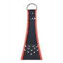 Sangle en cuir avec passepoil rouge 5 points