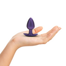 Plug anal en silicone lisse - Moyen - 3,1 / 7,9 cm - Violet métallique