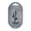 Plug anal en silicone lisse - Grand - 3,5 / 8,9 cm - Gunmetal