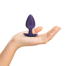 Plug anal en silicone lisse - Grand - 3,5 / 8,9 cm - Violet métallique