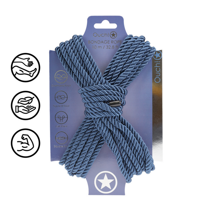 Corde de bondage en polyester - 10 m - Bleu marine