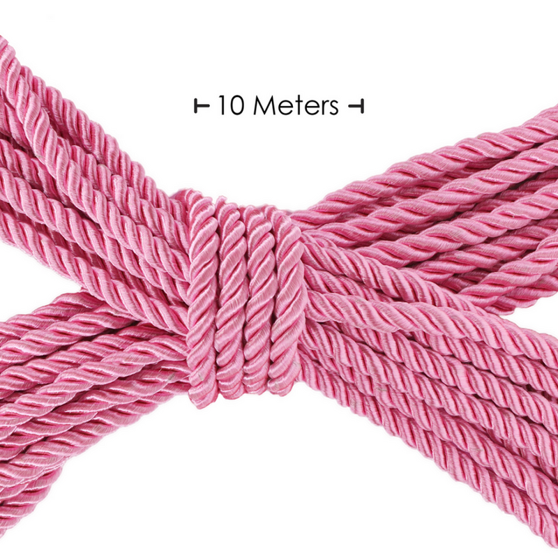 Corde de bondage en polyester - 10 m - Rose