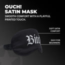 Bitch - Masque en satin imprimé - Noir