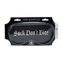 Suck Don't Bite - Masque en satin imprimé - Noir