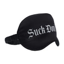 Suck Don't Bite - Masque en satin imprimé - Noir