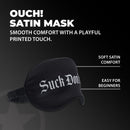 Suck Don't Bite - Masque en satin imprimé - Noir