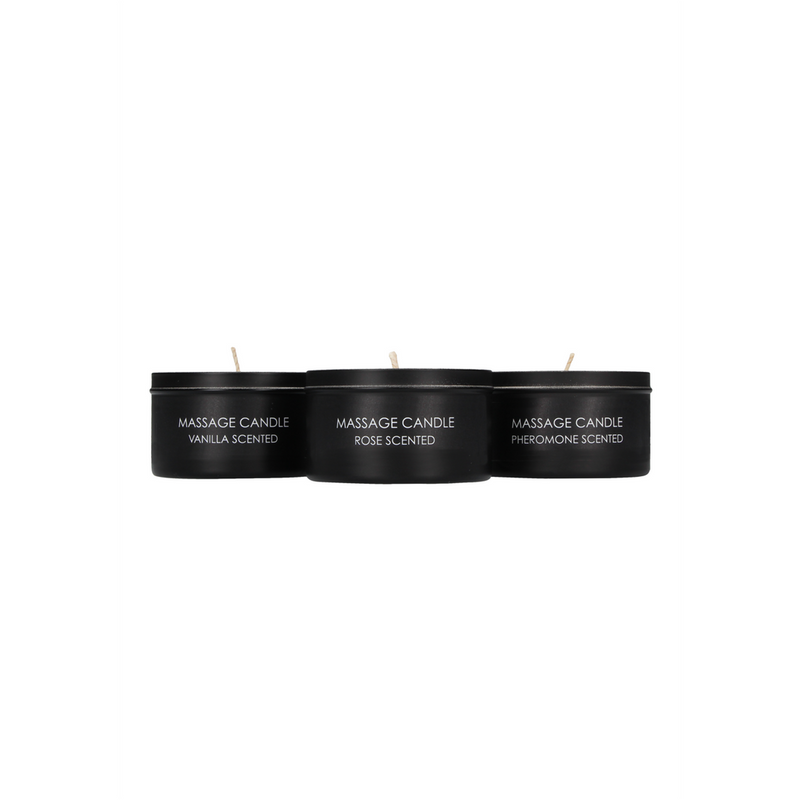 Ensemble de Bougies de Massage - Parfum de Pheromone, Vanille  Rose