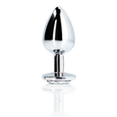 Plug anal en pierre précieuse - Moyen - Argent/Diamant