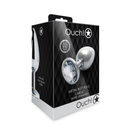 Plug anal en forme de gemme - Grand - Argent/Diamant