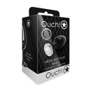 Plug anal en gemme ronde - Petit - Gunmetal/Diamant
