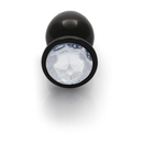 Plug anal en forme de gemme - Grand - Gunmetal/Diamond