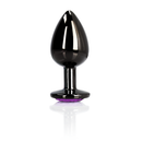Plug anal en forme de cœur - Moyen - Gunmetal/Violet Améthyste