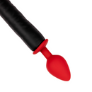 Plug Anal en Silicone Queue de Diable - Noir/Rouge