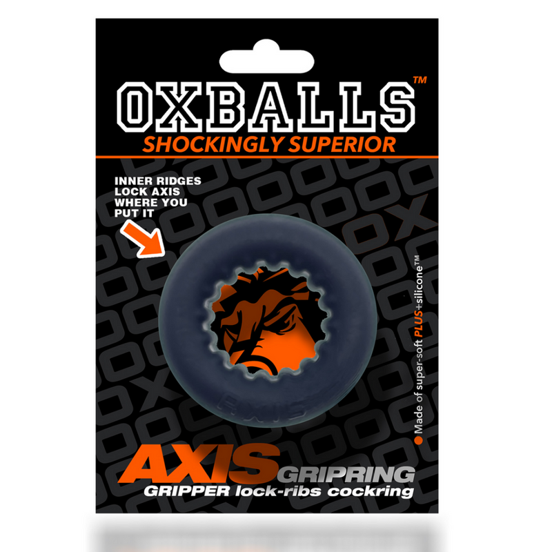 Axis - Cockring Griphold Intérieur Rainuré - Black Ice