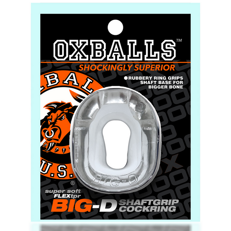 Big-D - Cockring avec Grip pour Pénis - Transparent