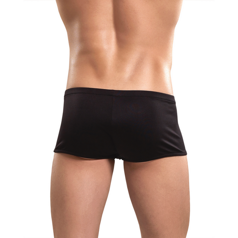 Short con cremallera y anillo rojo - L/XL - Negro