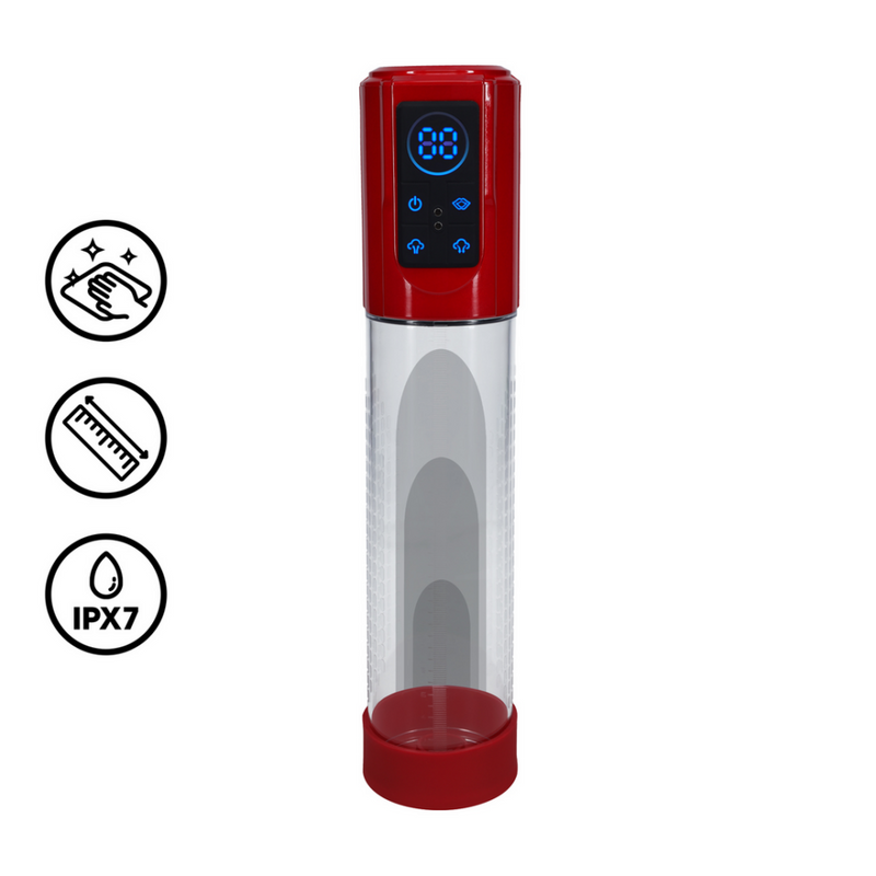 MegaLift - Pompe à pénis automatique étanche - Rouge métallisé