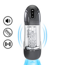 SonicPull - Suction and Vibration Masturbator Pump - Multimedia Enhanced - Gun Metal