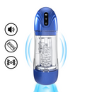 SonicPull - Suction and Vibration Masturbator Pump - Multimedia Enhanced - Metallic Blue