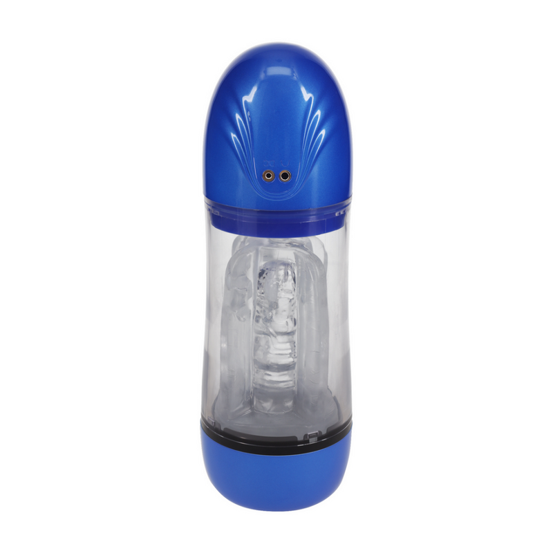 SonicPull - Suction and Vibration Masturbator Pump - Multimedia Enhanced - Metallic Blue