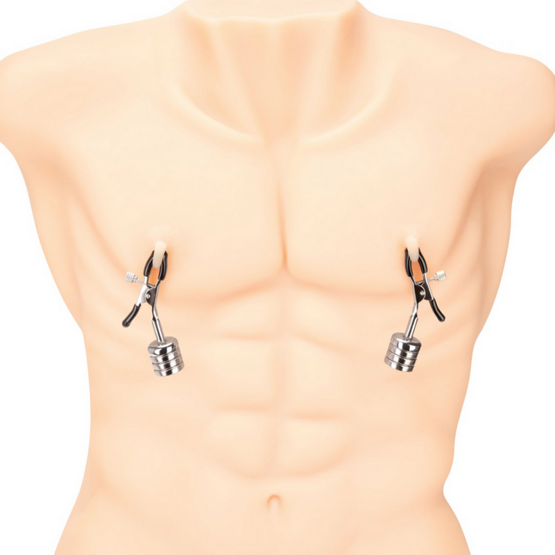 Nipple Clips with Magnetic Weights - Silver