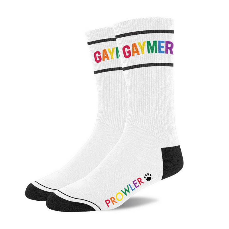 Gaymer Socks - White/Pride