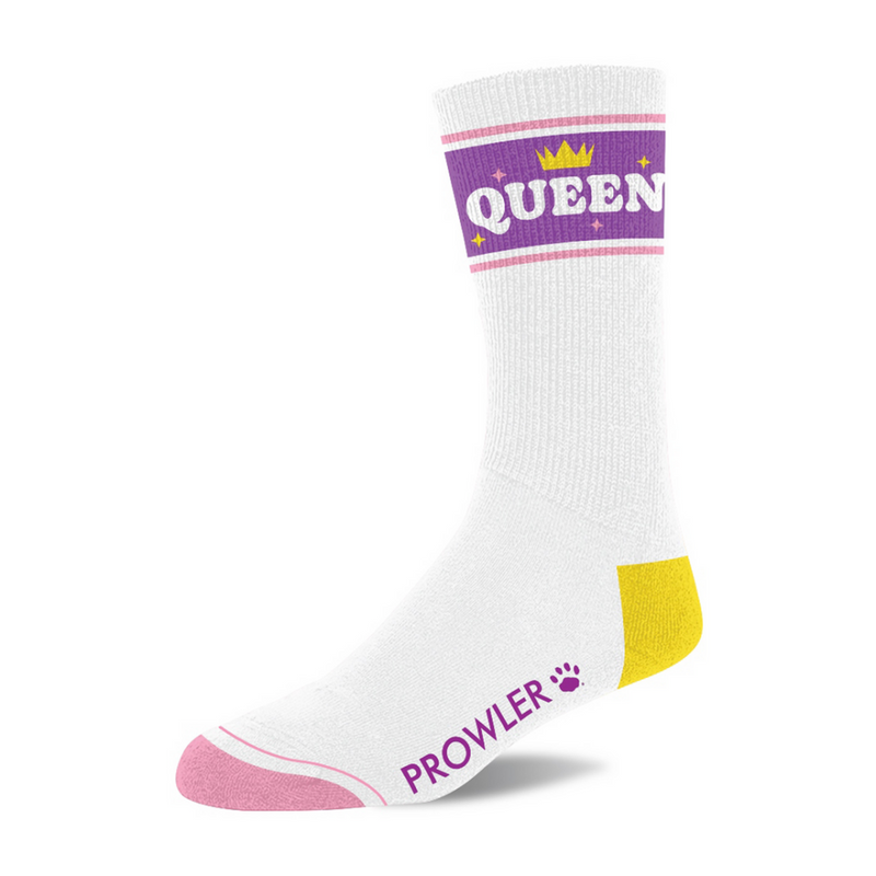 Chaussettes Queen - Blanc/Violet