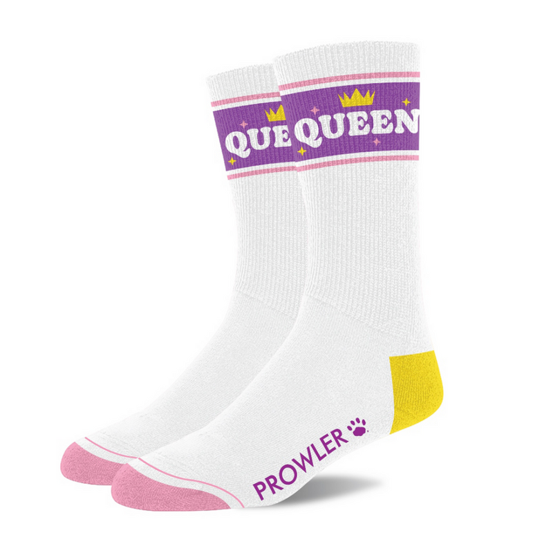 Chaussettes Queen - Blanc/Violet