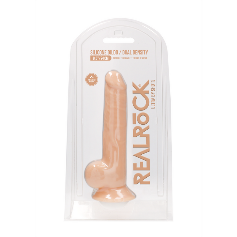 Dildo en silicone avec boules - 9 / 24 cm