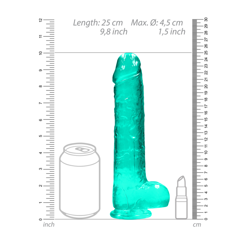 Dildo réaliste avec boules - 9 / 22 cm