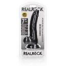 Dildo réaliste courbé avec boules et ventouse - 7 / 18 cm