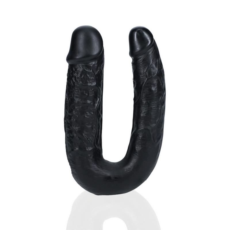 Dildo double en U 5 / 12,7 cm - Noir