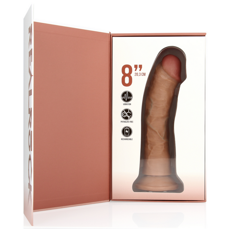 Vibromasseur Courbé Régulier - 20,5 cm - Tan