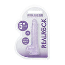 Dildo réaliste avec boules - 5 / 12,7 cm - Violet