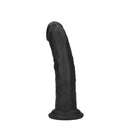 Dildo réaliste courbé en silicone à double densité avec ventouse - 6 / 15,5 cm - Noir