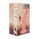 Dildo réaliste courbé en silicone à double densité avec ventouse - 6 / 15,5 cm - Chair