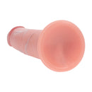 Dildo en silicone réaliste à double densité avec peau glissante - 6 / 15,5 cm - Chair
