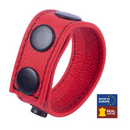 Cocky - Cockring en cuir ajustable - Rouge