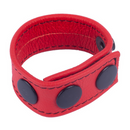 Cocky - Cockring en cuir ajustable - Rouge